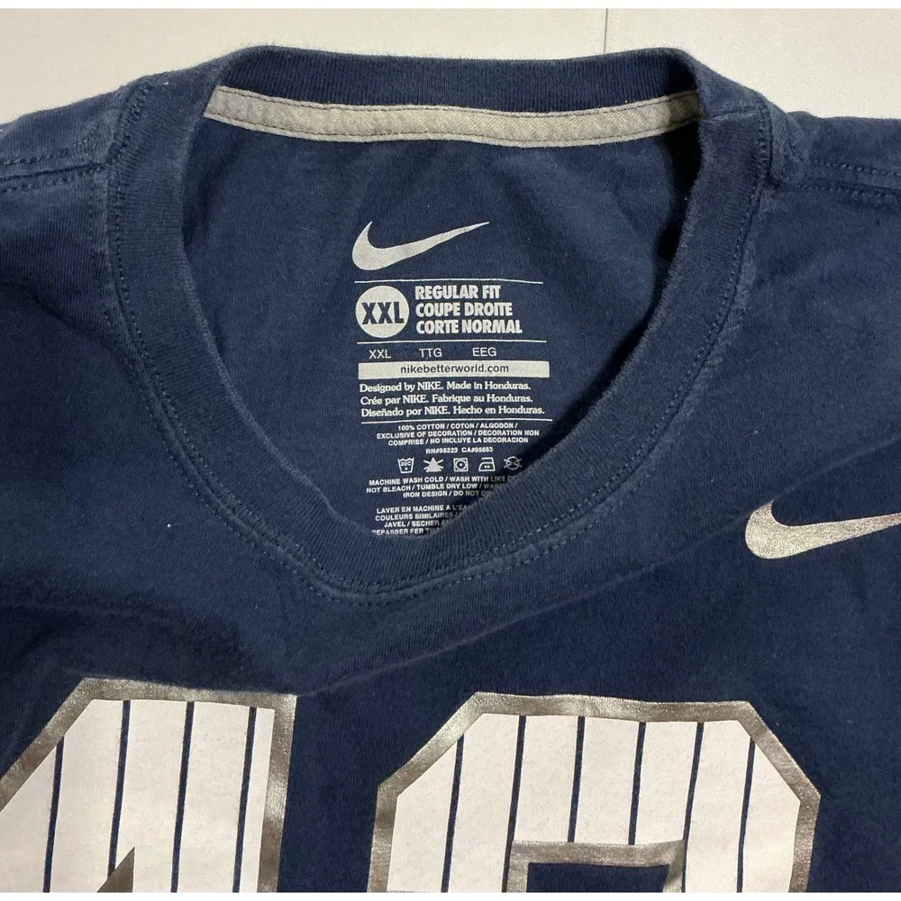 Nike Mens New York‎ Yankees Mariano Rivera 42 Retirement T-Shirt Navy 2XL MLB